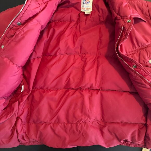 Vintage 70s Red Goose Down Puffer Jacket, Snap & Zip Closure, Trucker-Style Cut - Picture 4 of 11